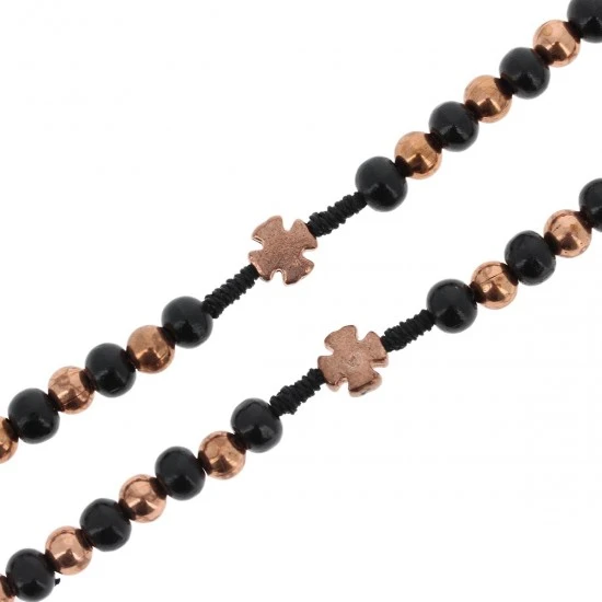 Rosario Collana Miracolosa Legno E Metallo Grano 6-7 Mm 5 Rosario Collana Miracolosa Legno E Metallo Grano 6-7 Mm - immagine 5