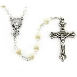 Rosario Perla Cuore Grano 6 Mm