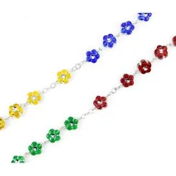 Rosario Fiorellini Colorati E Strass Grano 6 Mm -Sconto Rosari Fai da Te in Italia 2700079 d corona da rosario fiorellini con strass mm 6 1 550x550w