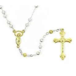 Rosario Con Rose Scorrevoli Grano 5 Mm