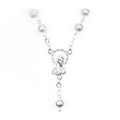 Rosario Metallo Sabbiato Grano 6 Mm -Sconto Rosari Fai da Te in Italia 2700088 b corona da rosario in metallo diamantato mm 6 550x550w