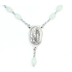 Rosario Madonna Di Lourdes Fosforescente Grano 6x8 Mm -Sconto Rosari Fai da Te in Italia 2700094 b corona da rosario fosforescente lourdes mm 6x8 550x550w