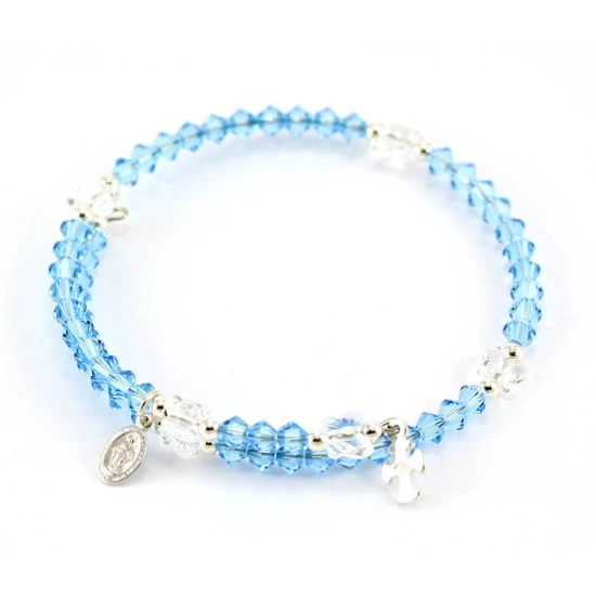 Rosario A Bracciale Miracolosa In Argento 925° Grano Swarowski 4 Rosario A Bracciale Miracolosa In Argento 925° Grano Swarowski - immagine 4