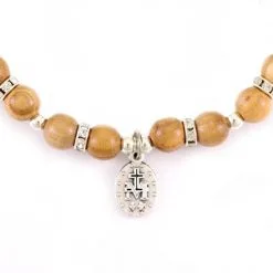 Rosario A Bracciale Elastico Legno E Metallo 6 Mm -Sconto Rosari Fai da Te in Italia 27100193 rosario a bracciale elastico legno e metallo 6 mmc 550x550 1