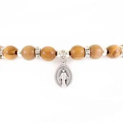 Rosario A Bracciale Elastico Legno E Metallo 6 Mm -Sconto Rosari Fai da Te in Italia 27100193 rosario a bracciale elastico legno e metallo 6 mmd 550x550 1