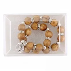 Rosario A Bracciale Elastico Legno E Metallo 6 Mm -Sconto Rosari Fai da Te in Italia 27100193 rosario a bracciale elastico legno e metallo 6 mme 550x550 1