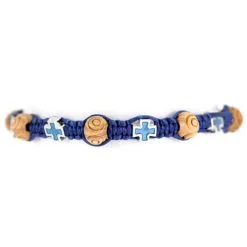 Bracciale Rosario Corda Medaglia Miracolosa Grano 8 Mm -Sconto Rosari Fai da Te in Italia 27100207 rosario a bracciale corda blu medaglia miracolosa grano 8 mmd 550x550 1