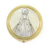 Portarosario Miracolosa In Metallo Dorato Diametro 5 Cm