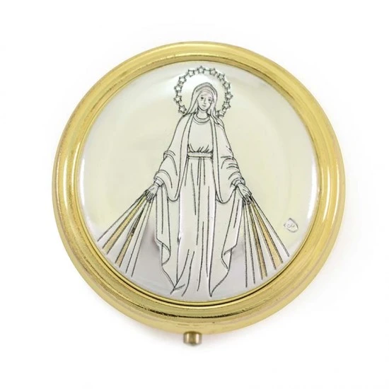 Portarosario Miracolosa In Metallo Dorato Diametro 5 Cm 1 Portarosario Miracolosa In Metallo Dorato Diametro 5 Cm