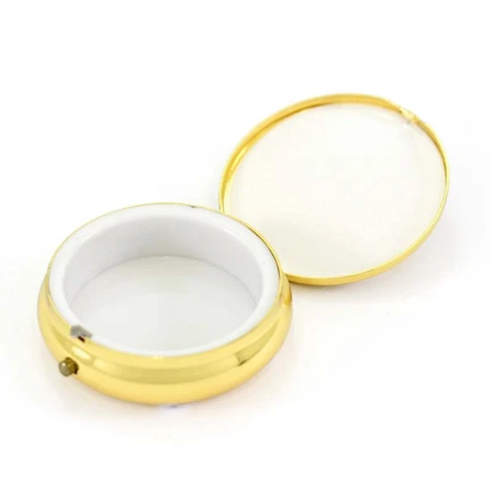 Portarosario Miracolosa In Metallo Dorato Diametro 5 Cm 2 Portarosario Miracolosa In Metallo Dorato Diametro 5 Cm - immagine 2