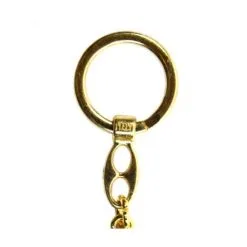 Portachiavi San Benedetto Bordo Oro 3,2x8 Cm -Sconto Rosari Fai da Te in Italia 2780010 b portachiavi san benedetto bicolore misura cm 3 2x8 550x550w