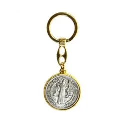 Portachiavi San Benedetto Bordo Oro 3,2x8 Cm