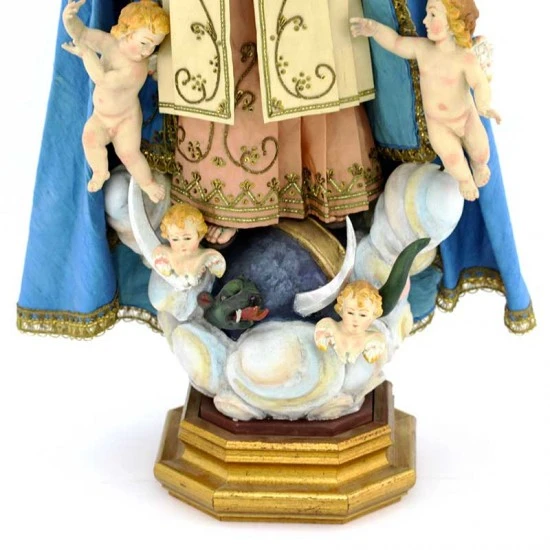 Statua Madonna Immacolata Vestita In Stile 700 68 Cm 3 Statua Madonna Immacolata Vestita In Stile 700 68 Cm - immagine 3