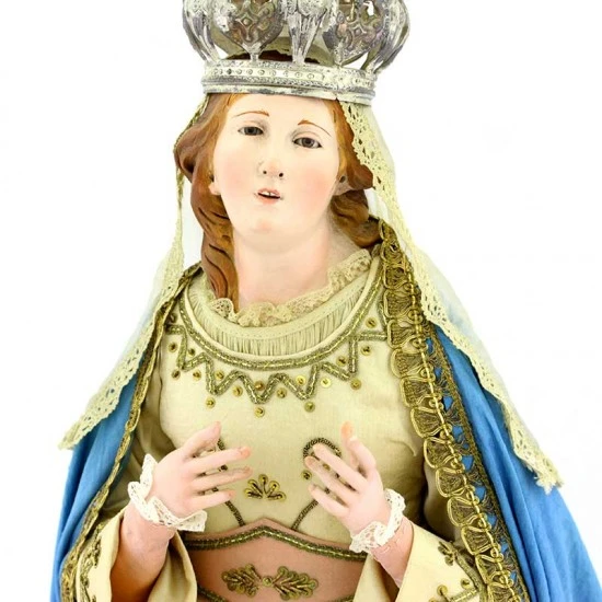 Statua Madonna Immacolata Vestita In Stile 700 68 Cm 6 Statua Madonna Immacolata Vestita In Stile 700 68 Cm - immagine 6