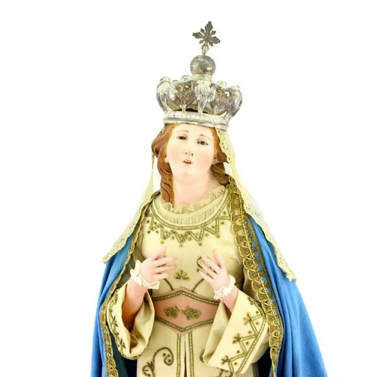 Statua Madonna Immacolata Vestita In Stile 700 68 Cm 7 Statua Madonna Immacolata Vestita In Stile 700 68 Cm - immagine 7