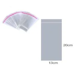 Bustina In Plastica Chiusura Adesiva 13x20 Cm Pezzi 100