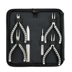 Set 4 Pinze Con Astuccio Zebrato