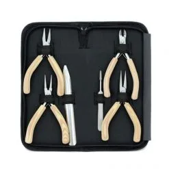 Set 4 Pinze Con Astuccio Leopardato