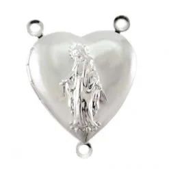 Crociera Portafoto Cuore In Metallo Argentato 2x2 Cm