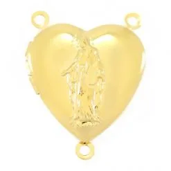 Crociera Portafoto Cuore In Metallo Dorato 2x2 Cm