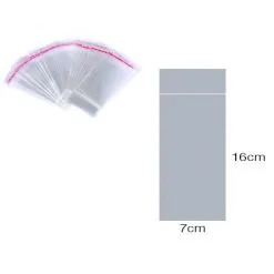 Bustina In Plastica Chiusura Adesiva 7x16 Cm Pezzi 100