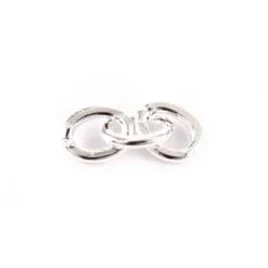 Catena 3 Anelli In Ottone Argentato 0,7 Mm