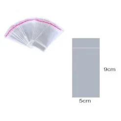 Bustina In Plastica Chiusura Adesiva 5x9 Cm Pezzi 100