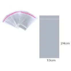 Bustina In Plastica Chiusura Adesiva 13x24 Cm Pezzi 100