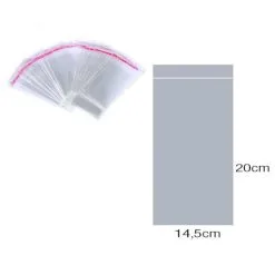 Bustina In Plastica Chiusura Adesiva 14,5x20 Cm Pezzi 100