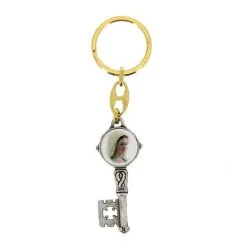 Portachiavi Bicolore Madonna Chiave 2,5x10 Cm