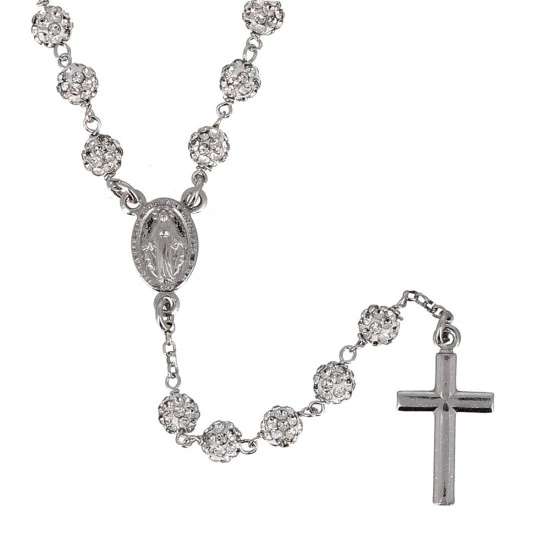 Rosario Argento Grani Strass Grano 5 Mm 1 Rosario Argento Grani Strass Grano 5 Mm