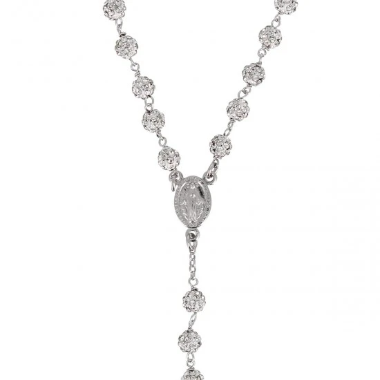 Rosario Argento Grani Strass Grano 5 Mm 2 Rosario Argento Grani Strass Grano 5 Mm - immagine 2