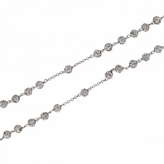 Rosario Argento Grani Strass Grano 5 Mm 3 Rosario Argento Grani Strass Grano 5 Mm - immagine 3