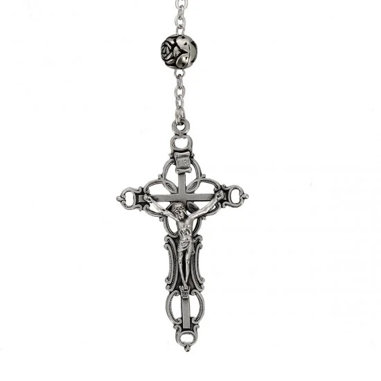 Rosario Ave Maria Elettronico Lourdes Argentato Grano 8 Mm 3 Rosario Ave Maria Elettronico Lourdes Argentato Grano 8 Mm - immagine 3