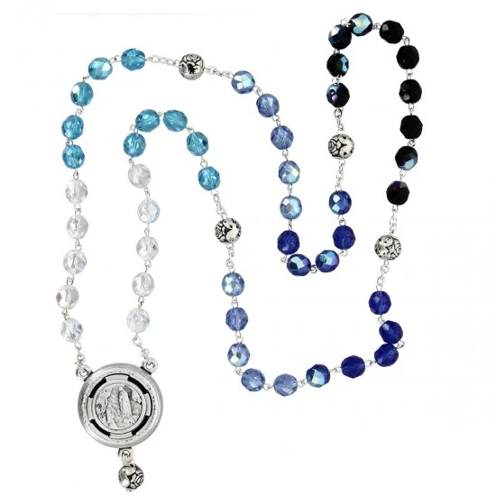 Rosario Ave Maria Elettronico Lourdes Argentato Grano 8 Mm 5 Rosario Ave Maria Elettronico Lourdes Argentato Grano 8 Mm - immagine 5