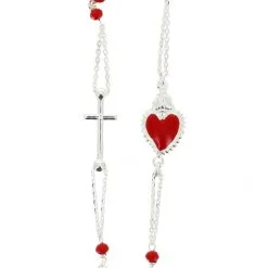 Rosario Collana Argento 925° Cristallo Rosso 3 Mm -Sconto Rosari Fai da Te in Italia rosario collana argento 925 cristallo rosso 3 mm27000591c 550x550 1
