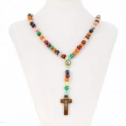 Rosario Collana Legno Corda Multicolor Grano 9 Mm -Sconto Rosari Fai da Te in Italia rosario collana legno corda multicolore grano 9 mm27000583c 550x550 1