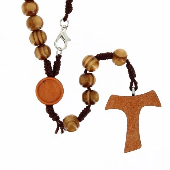 Rosario Collana Legno Corda Tau Grano 8 Mm 1 Rosario Collana Legno Corda Tau Grano 8 Mm