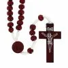 Rosario Collana Legno Pater Rose Grano 7 Mm