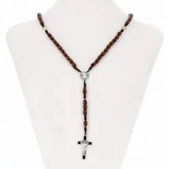 Rosario Collana Legno San Benedetto 6x8 Mm -Sconto Rosari Fai da Te in Italia rosario collana legno san benedetto 6x8 mm27000584e 550x550 1