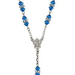 Rosario Cristallo Celeste Argento E Swaroski Grano 5 Mm -Sconto Rosari Fai da Te in Italia rosario cristallo celeste argento e swaroski grano 5 mm27000590c 550x550 1