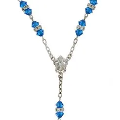 Rosario Cristallo Celeste Argento E Swaroski Grano 5 Mm -Sconto Rosari Fai da Te in Italia rosario cristallo celeste argento e swaroski grano 5 mm27000590d 550x550 1