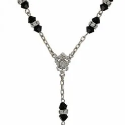 Rosario Cristallo Nero Argento E Swaroski Grano 5 Mm -Sconto Rosari Fai da Te in Italia rosario cristallo nero argento e swaroski grano 5 mm27000237c 550x550 1