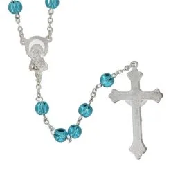 Rosario In Vetro Azzurro Grano 6 Mm -Sconto Rosari Fai da Te in Italia rosario in vetro azzurro grano 6 mm 27000552d 550x550 1