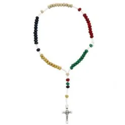 Rosario Legno Corda Missionario Grano 2x4 Mm