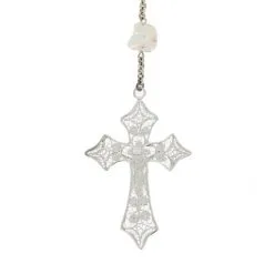 Rosario Madreperla E Argento 800°° Grano 18x10 Mm -Sconto Rosari Fai da Te in Italia rosario madreperla e argento 800 grano 18x10 mm27000176c 550x550 1