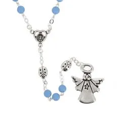 Rosario Azzurro Pater Coccinella Grano 6 Mm