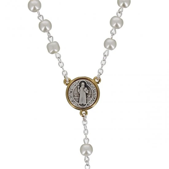 Rosario Perle Vetro San Benedetto Grano 6 Mm 3 Rosario Perle Vetro San Benedetto Grano 6 Mm - immagine 3