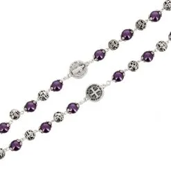 Rosario San Benedetto Perla Viola Grano 8 Mm -Sconto Rosari Fai da Te in Italia rosario san benedetto perla viola grano 8 mm 27000559c 550x550 1