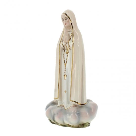 Statua Madonna Di Fatima Ceramica 31 Cm 2 Statua Madonna Di Fatima Ceramica 31 Cm - immagine 2